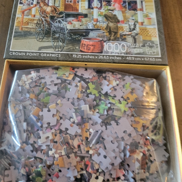 Gibson Grandma's Treat and Community Puzzle Set - Blue and Brown 2 1000 Piece - Picture 8 of 8